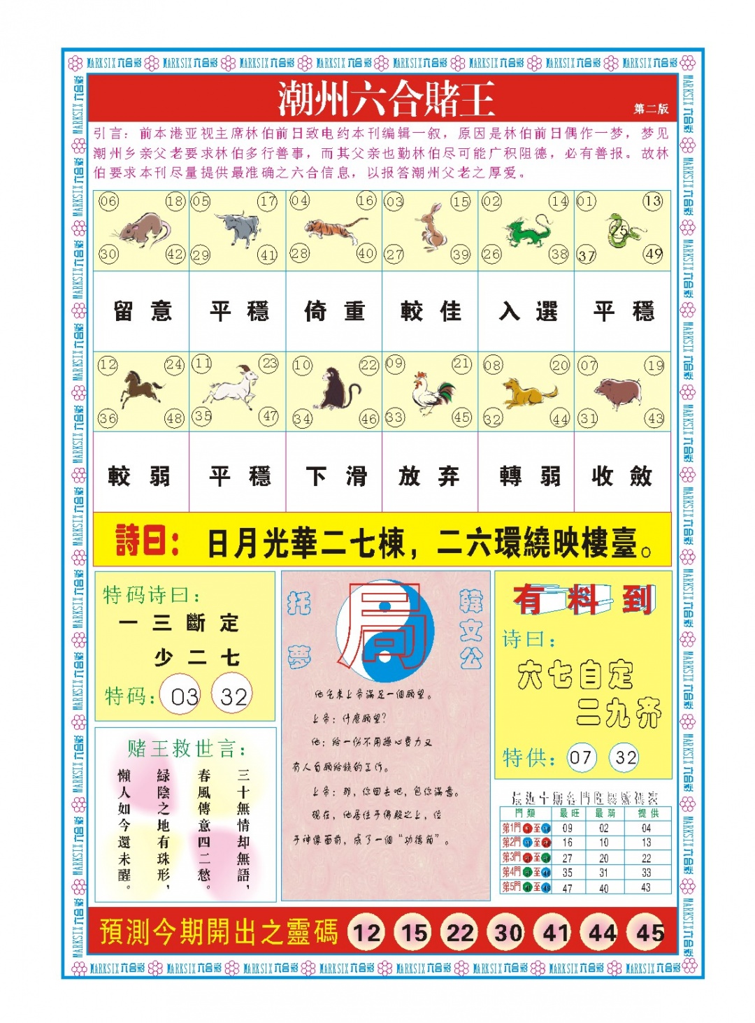 021期潮州六合赌王B[图]