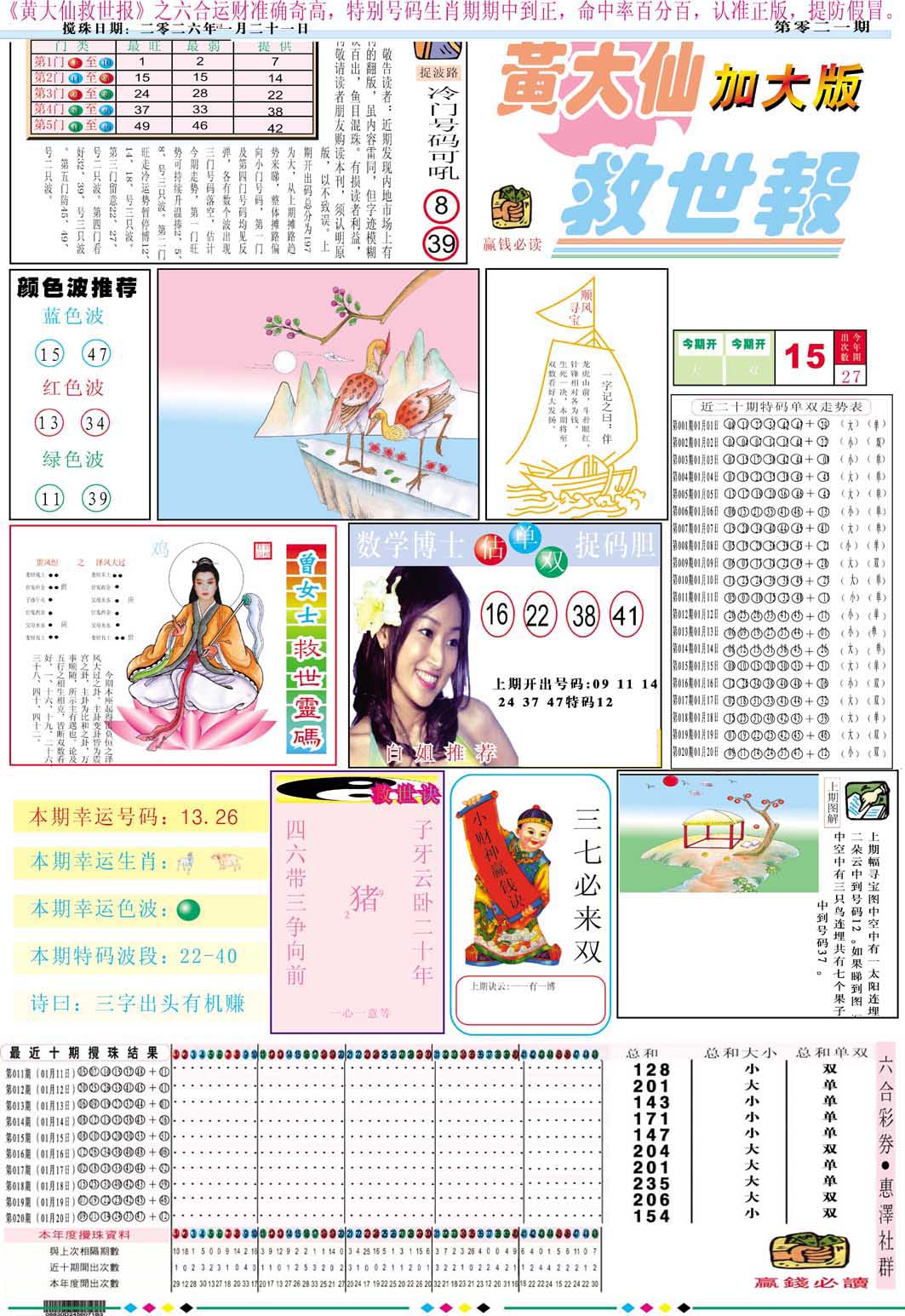 021期黄大仙救世A加大版[图]