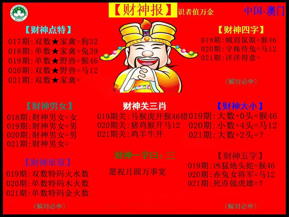 021期红财神[图]
