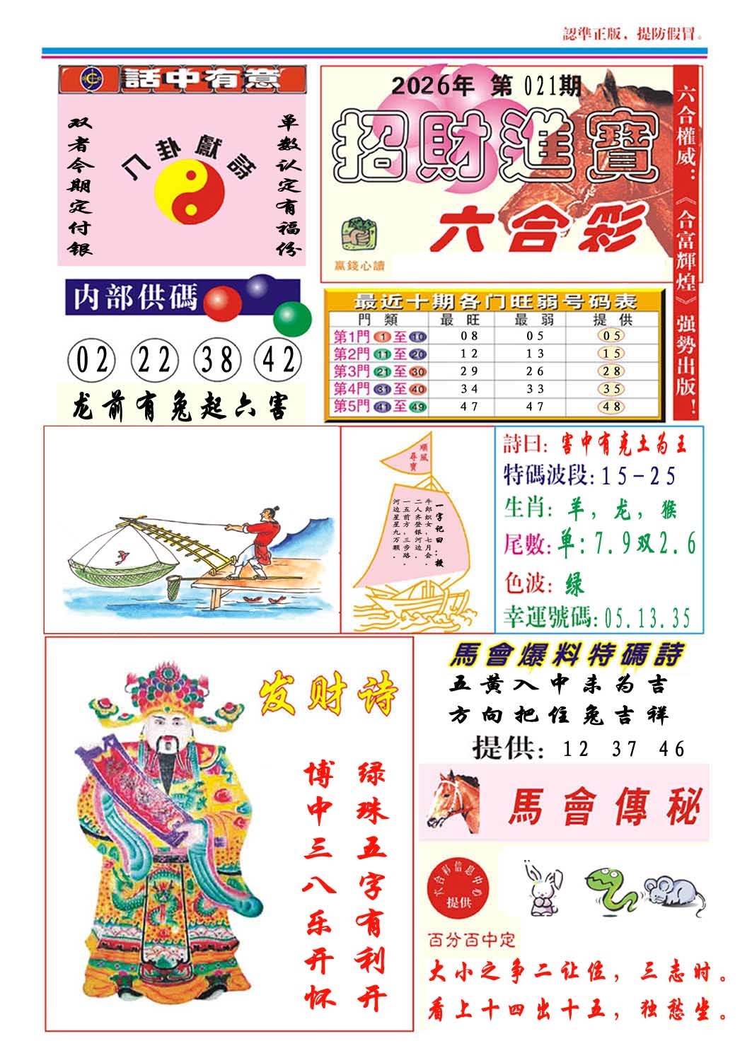 021期招财进宝[图]