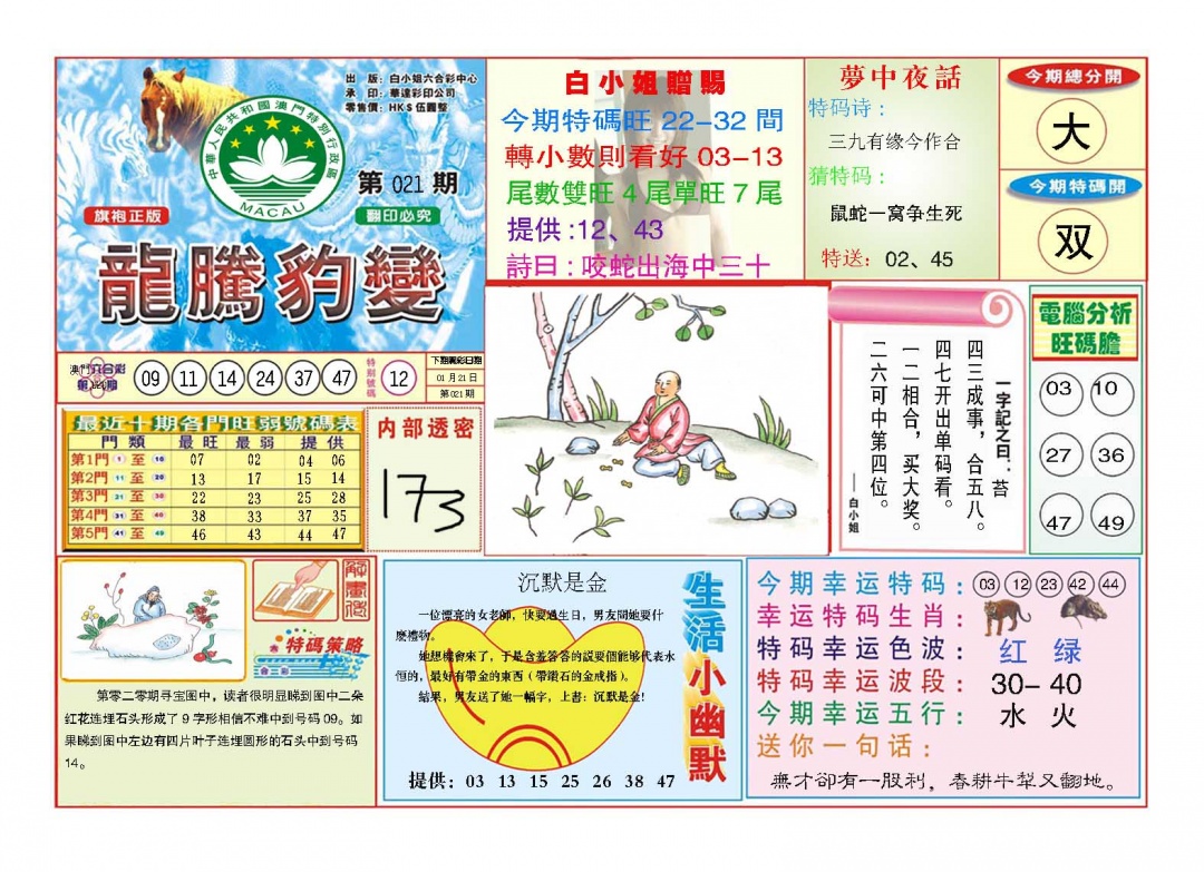 021期龙腾豹变[图]