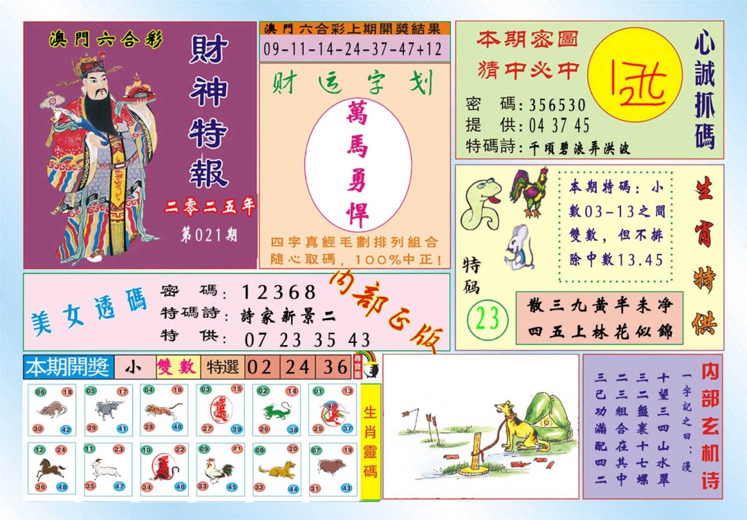 021期财神特报[图]