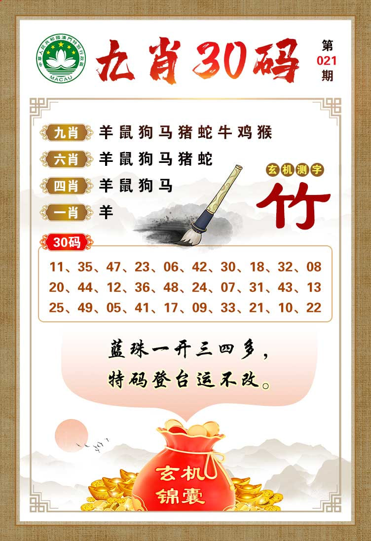 021期九肖30码[图]