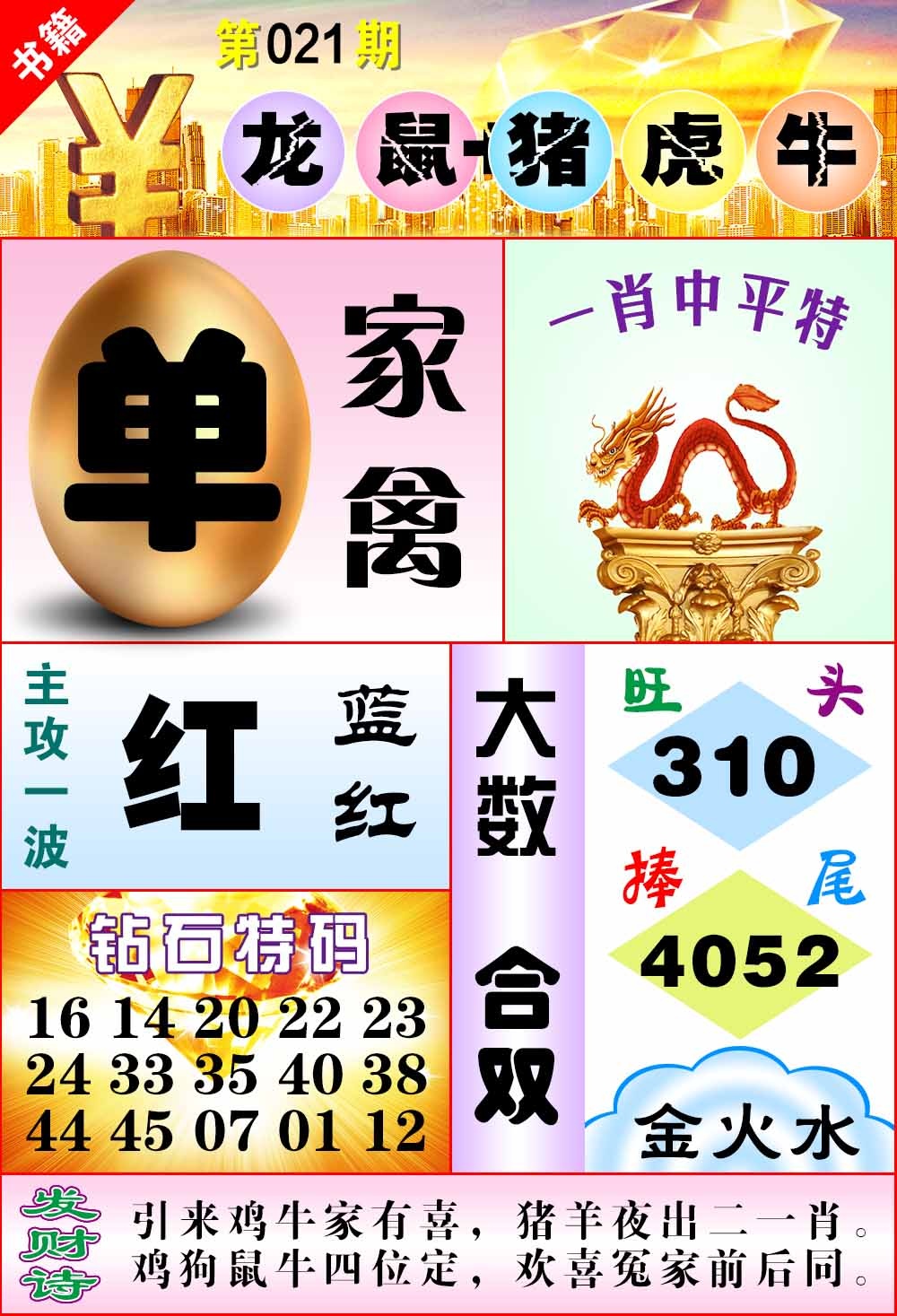 021期澳门金钱豹[图]