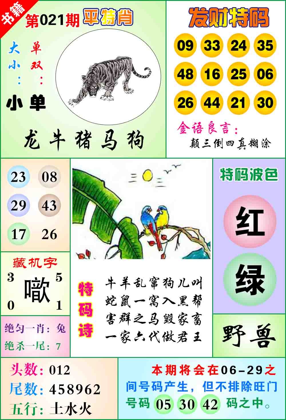 021期澳门天王宝典[图]