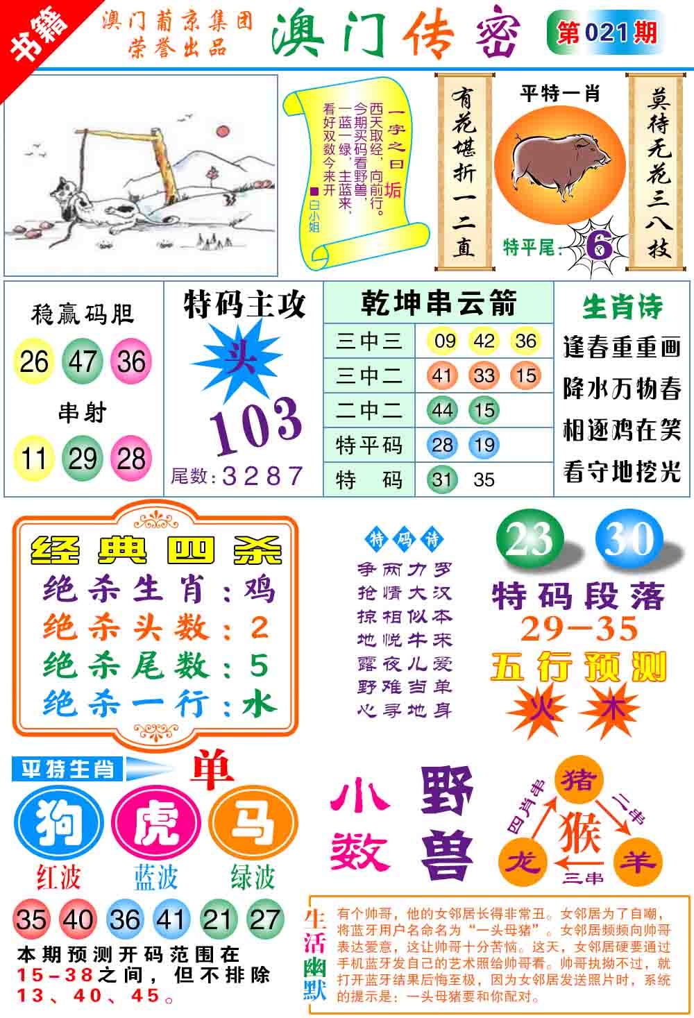 021期澳门传密心水[图]