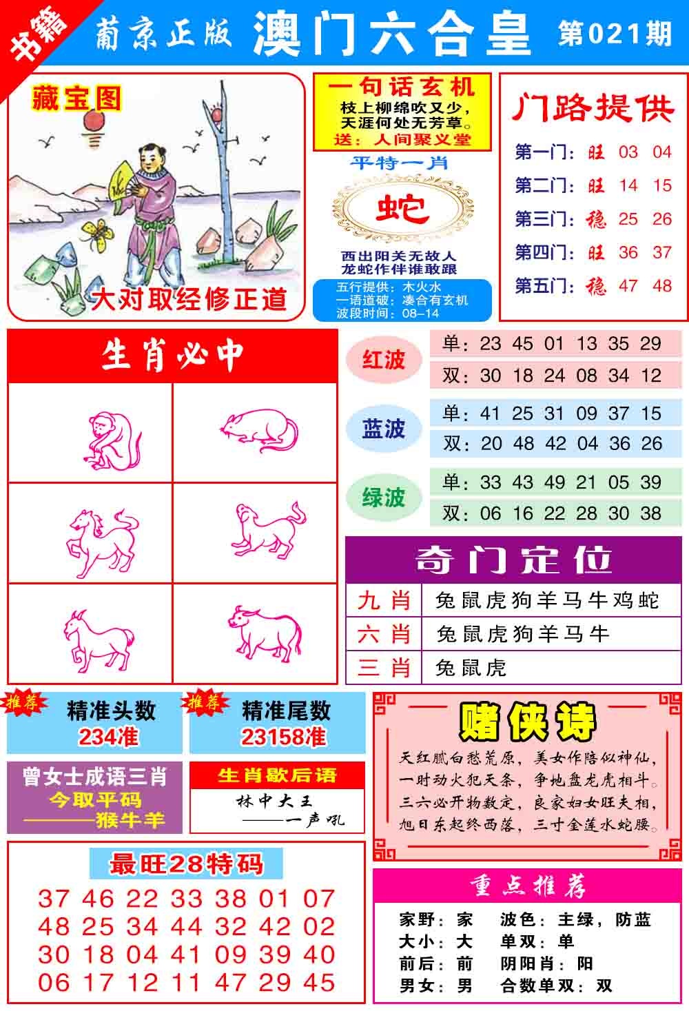021期澳门六合皇心水[图]