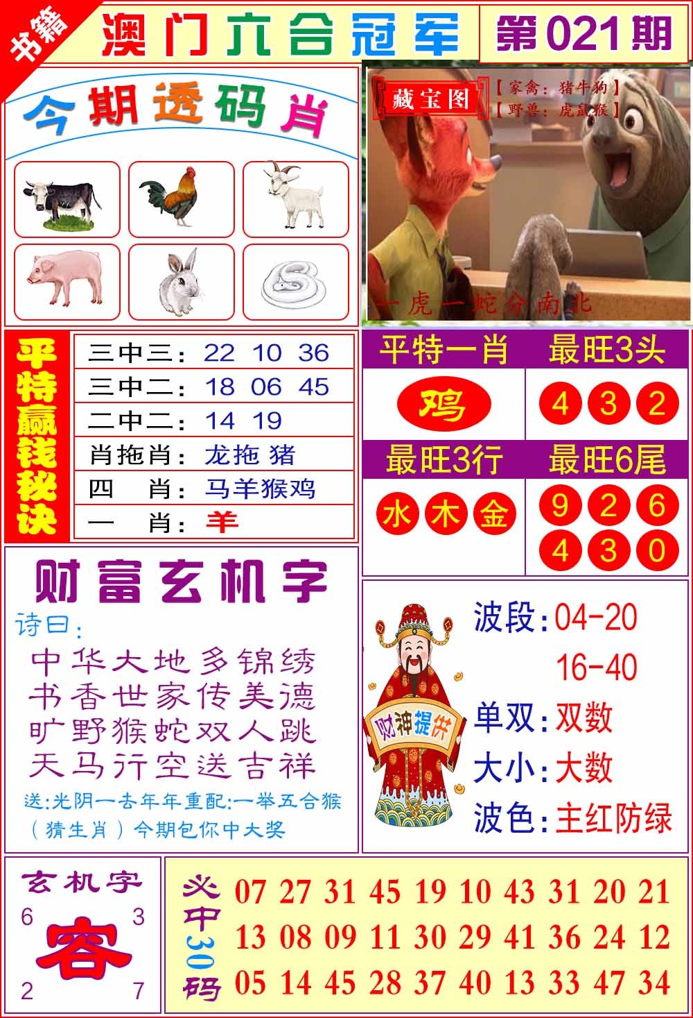 021期澳门六合冠军[图]