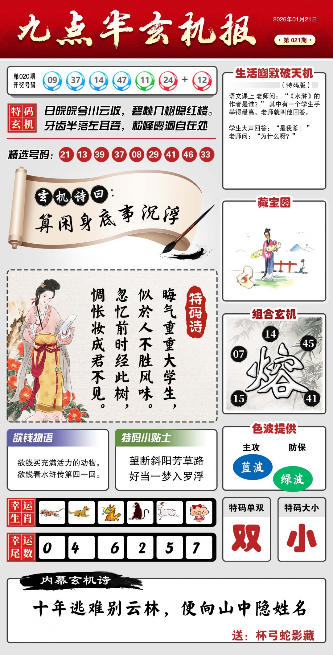 021期九点半玄机报[图]