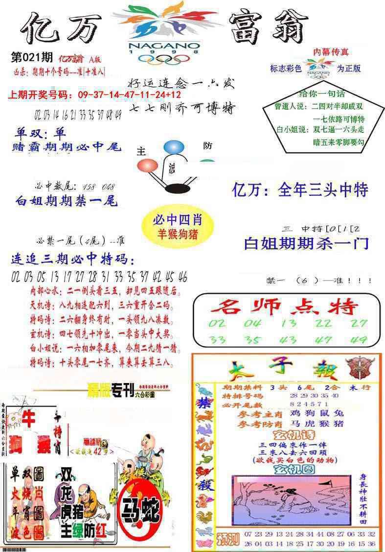 021期亿万富翁A[图]