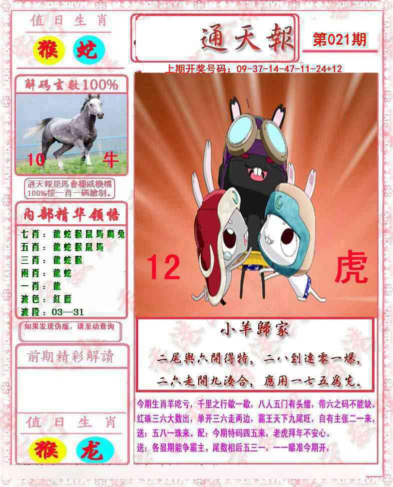 021期马经通天报[图]