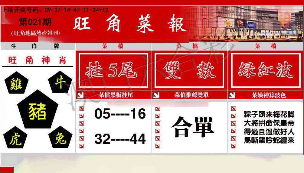 021期旺角菜报[图]