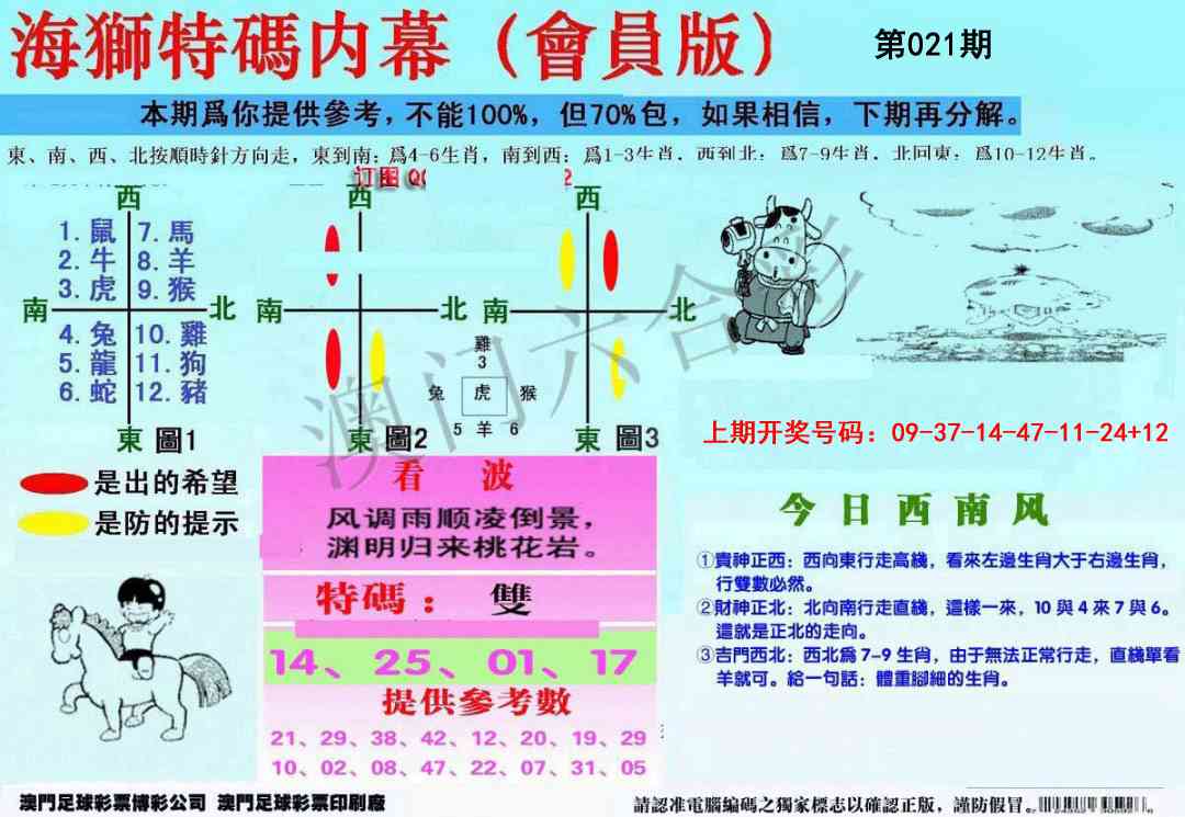 021期另版海狮特码内幕报[图]