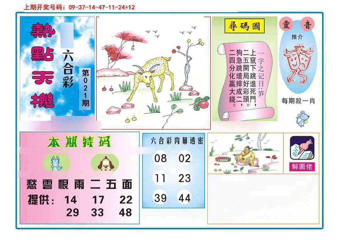 021期热点天机[图]