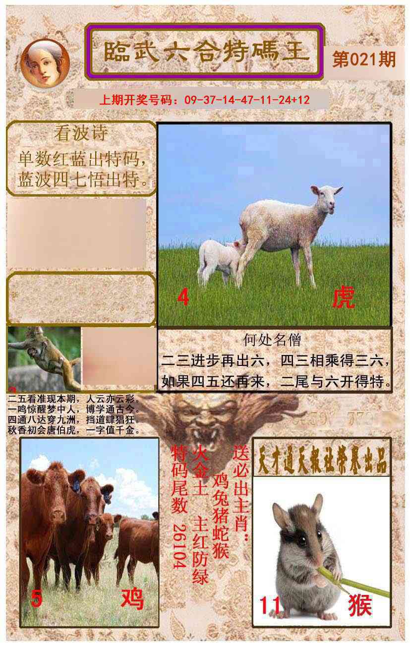 021期临武六合特码王[图]