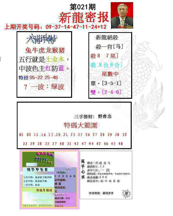 021期新龙密报[图]