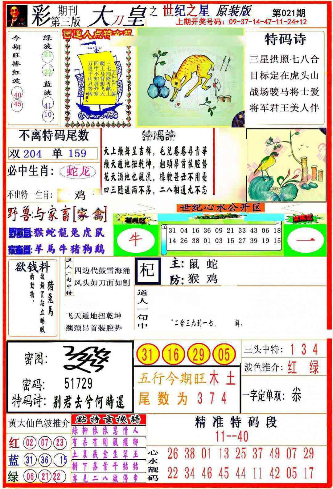 021期大刀皇之(世纪之星)[图]