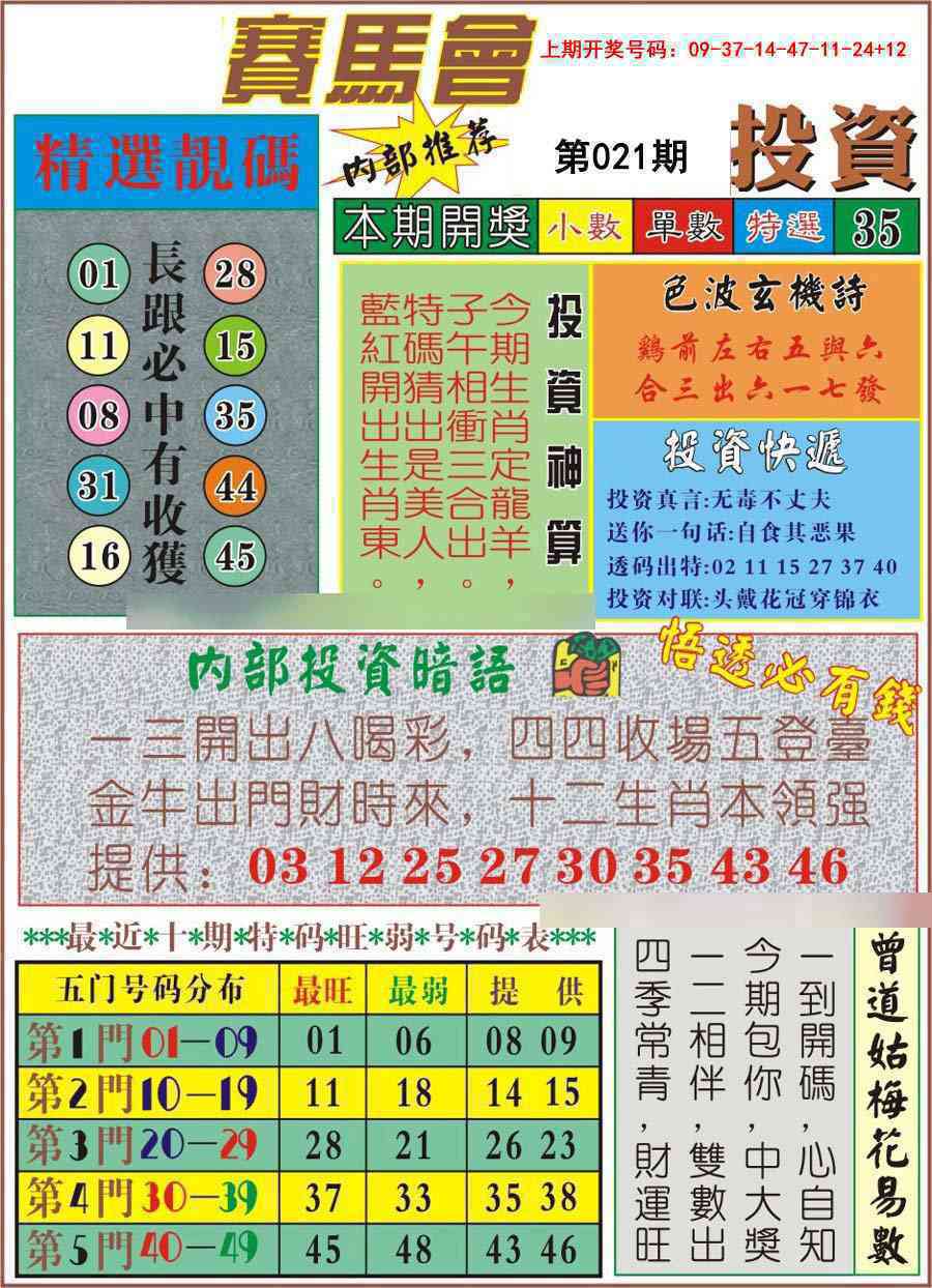 021期马会投资[图]