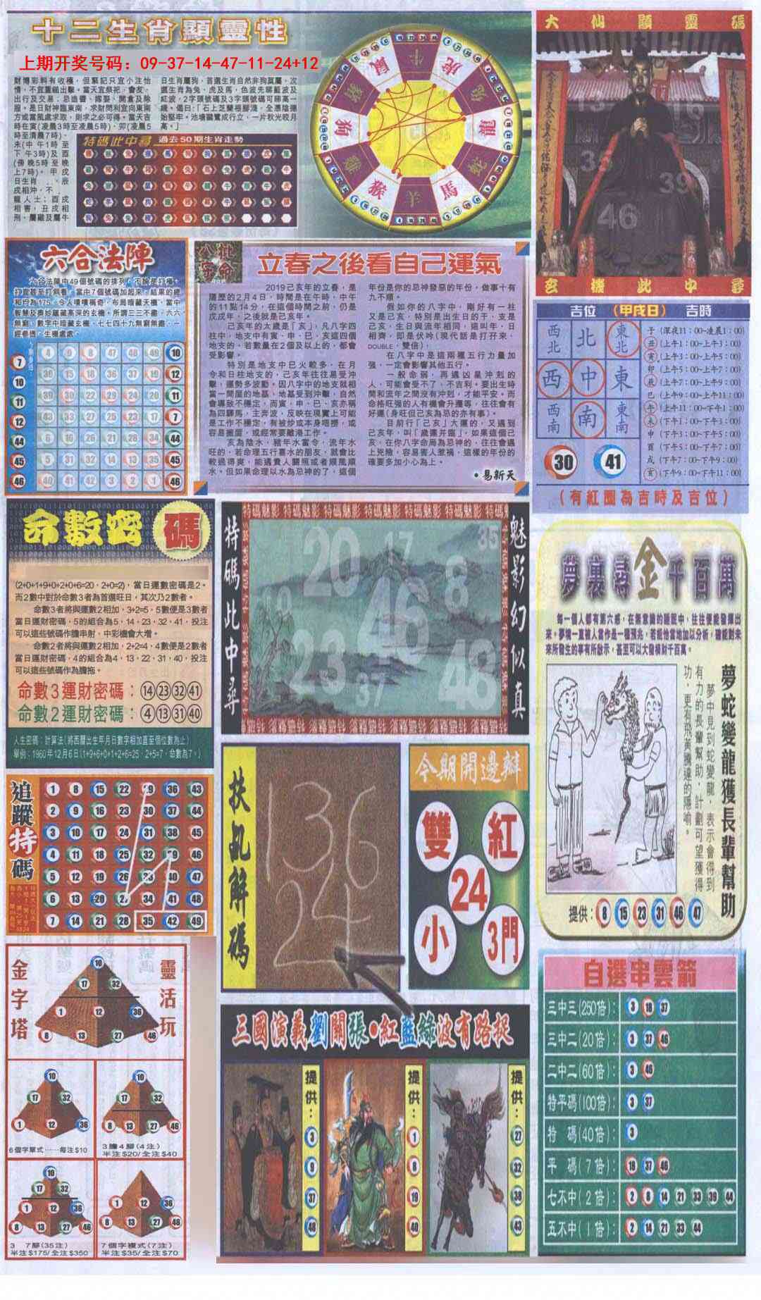 021期新报跑狗-2(背面)[图]