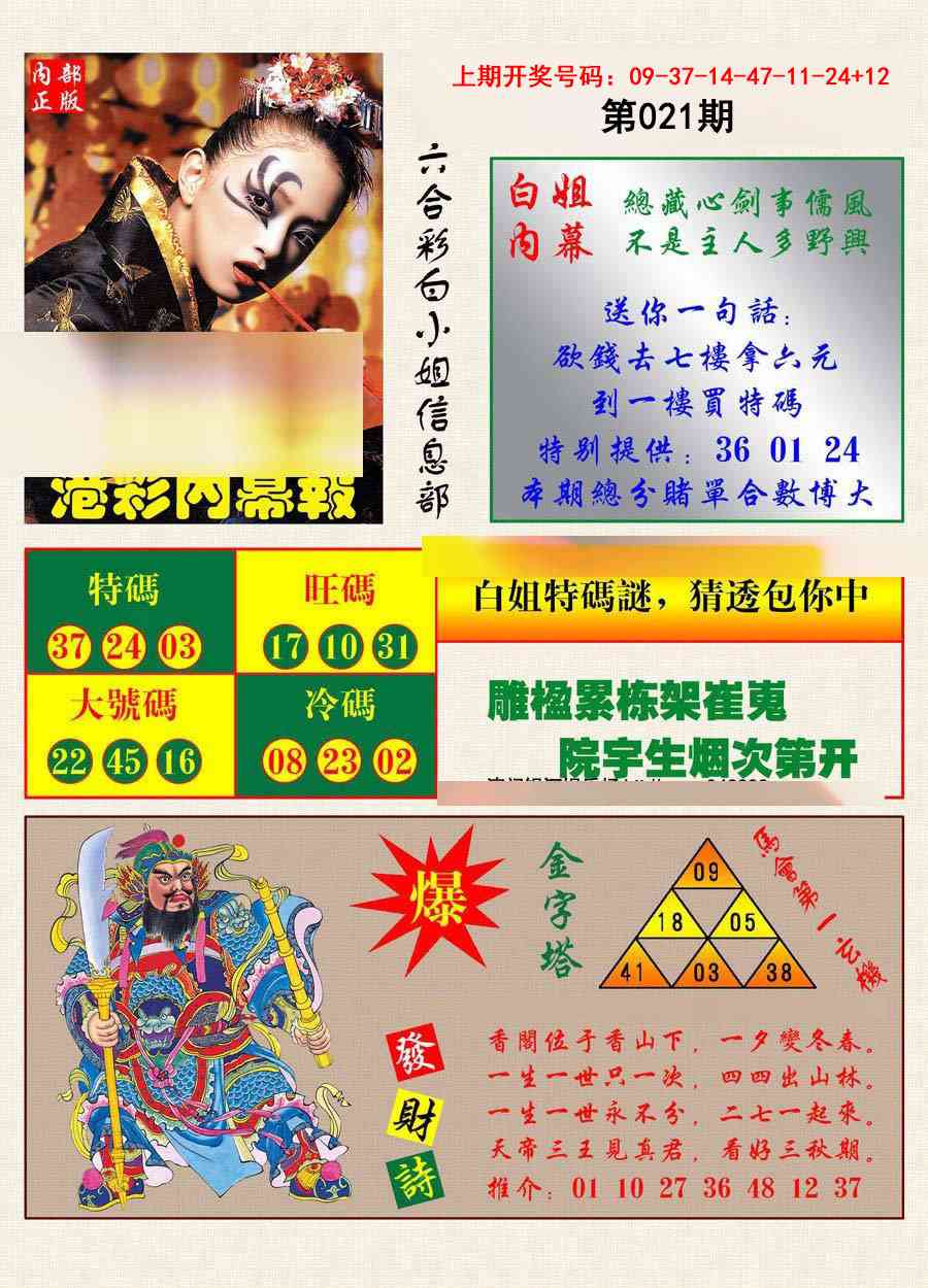 021期港彩内幕报[图]