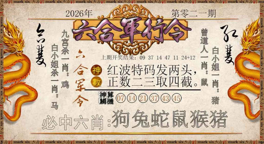 021期六合军行令[图]