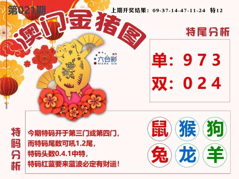 021期澳门金猪图[图]