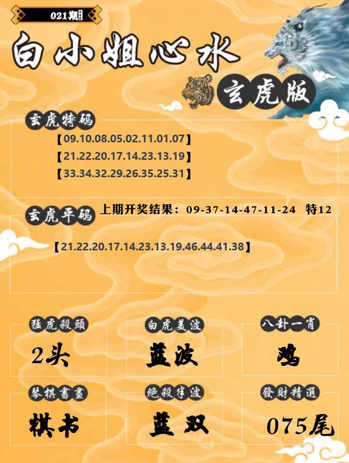 021期白小姐玄虎[图]