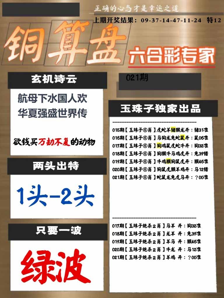 021期白小姐心水[图]